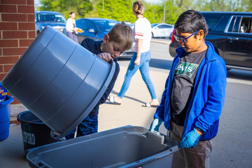 Recycling drive at Kenrose Elementary